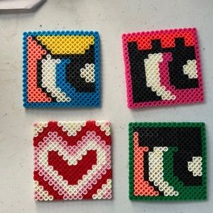 Power puff girls perler coasters